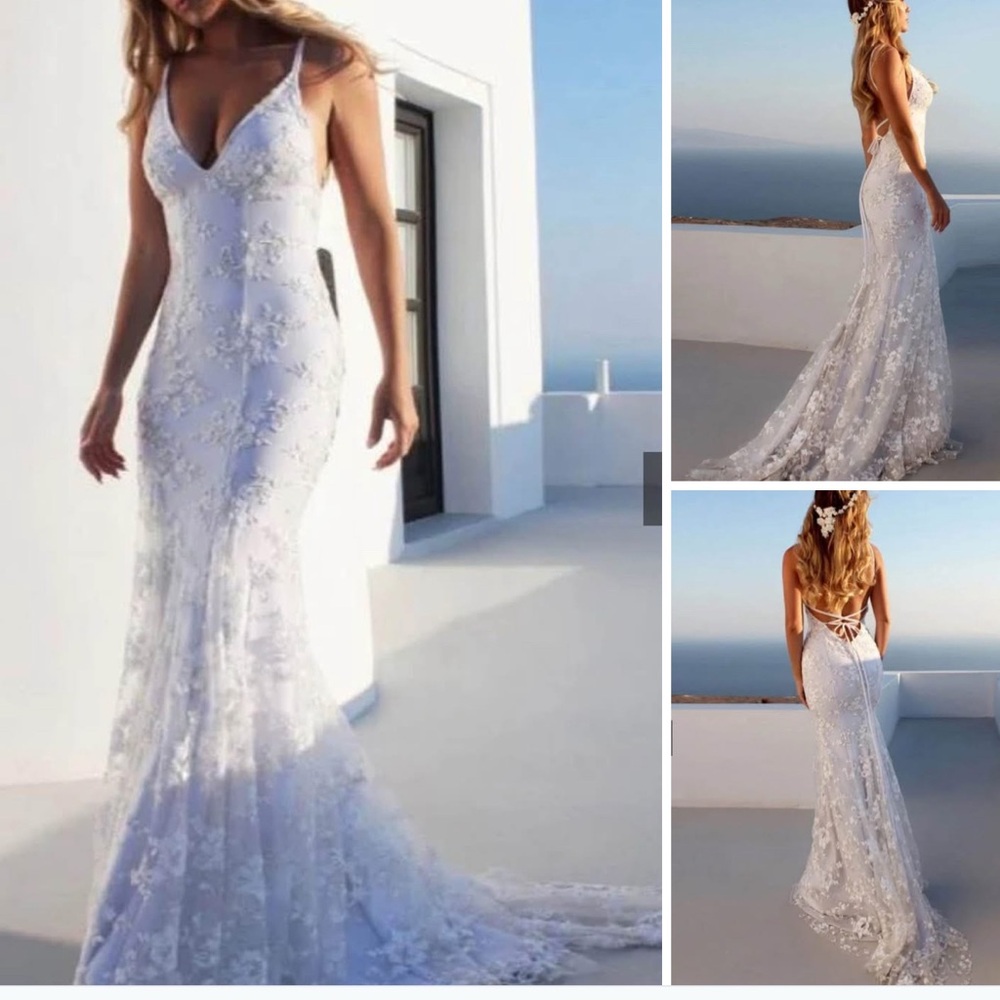 Elegant White Lace Dress